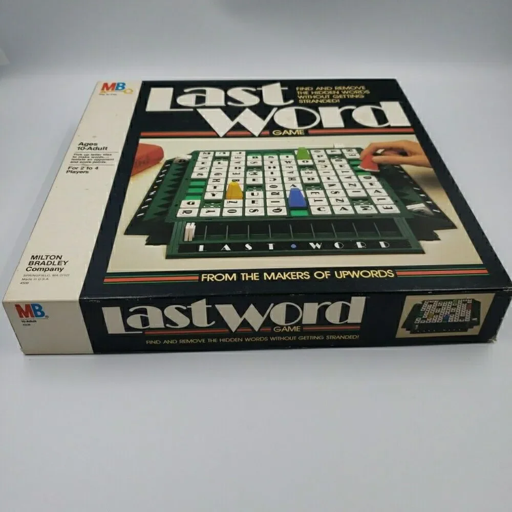 Last Word Vintage Board Game from Makers of Upwords Milton Bradley 1985 Complete